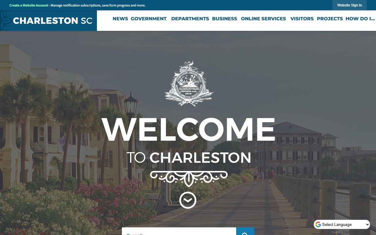 City of Charleston website for divorce records