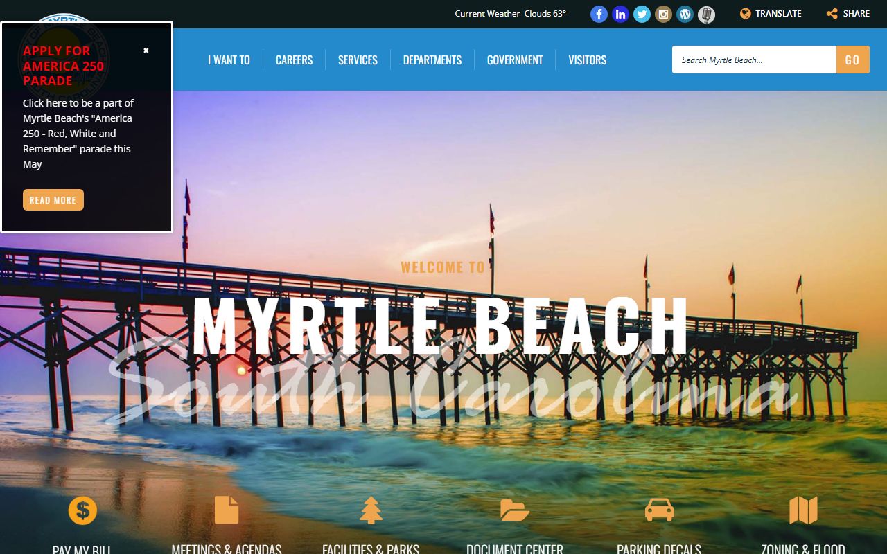 City of Myrtle Beach website