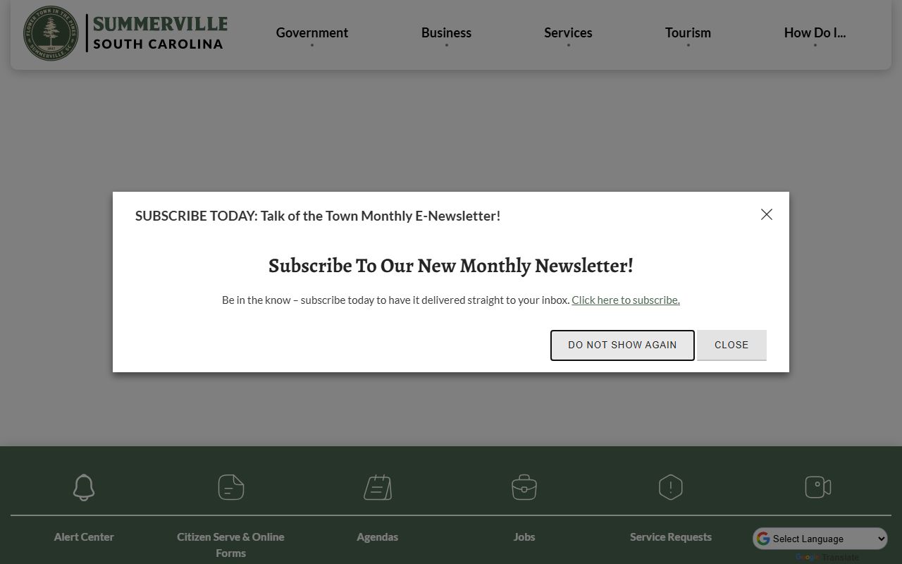 Town of Summerville website