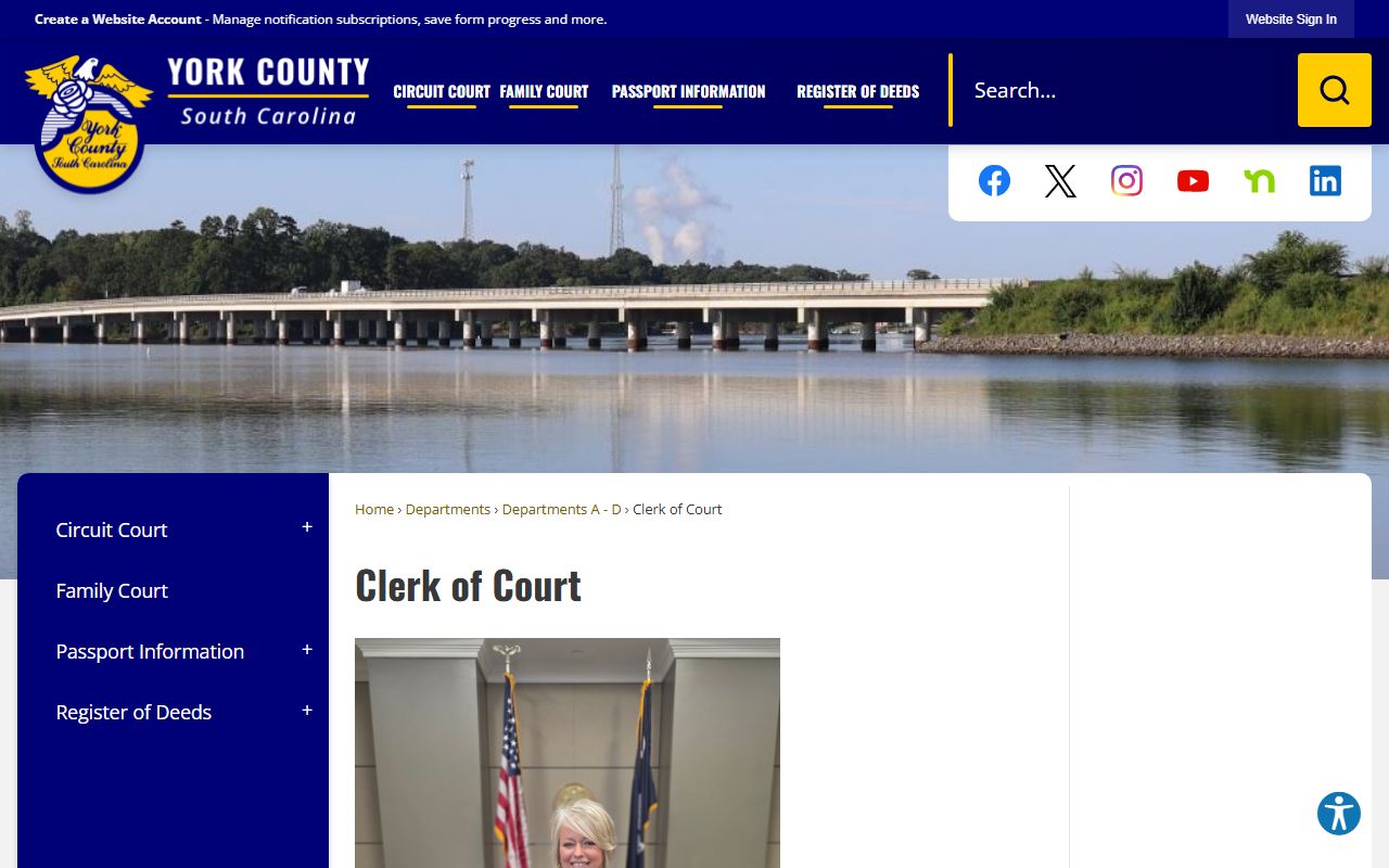 York County Clerk of Court website